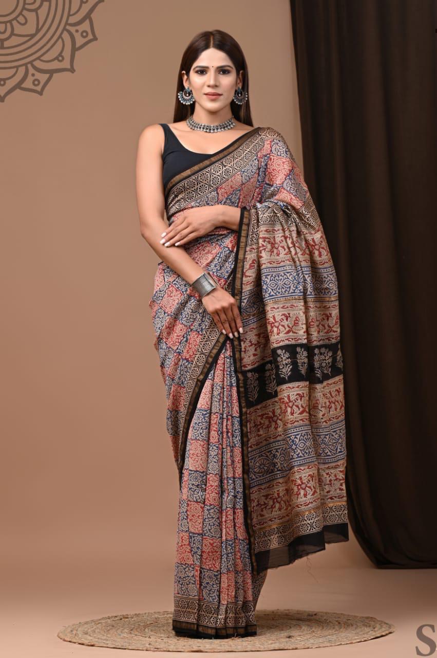Saanjh Chanderi Silk Saree