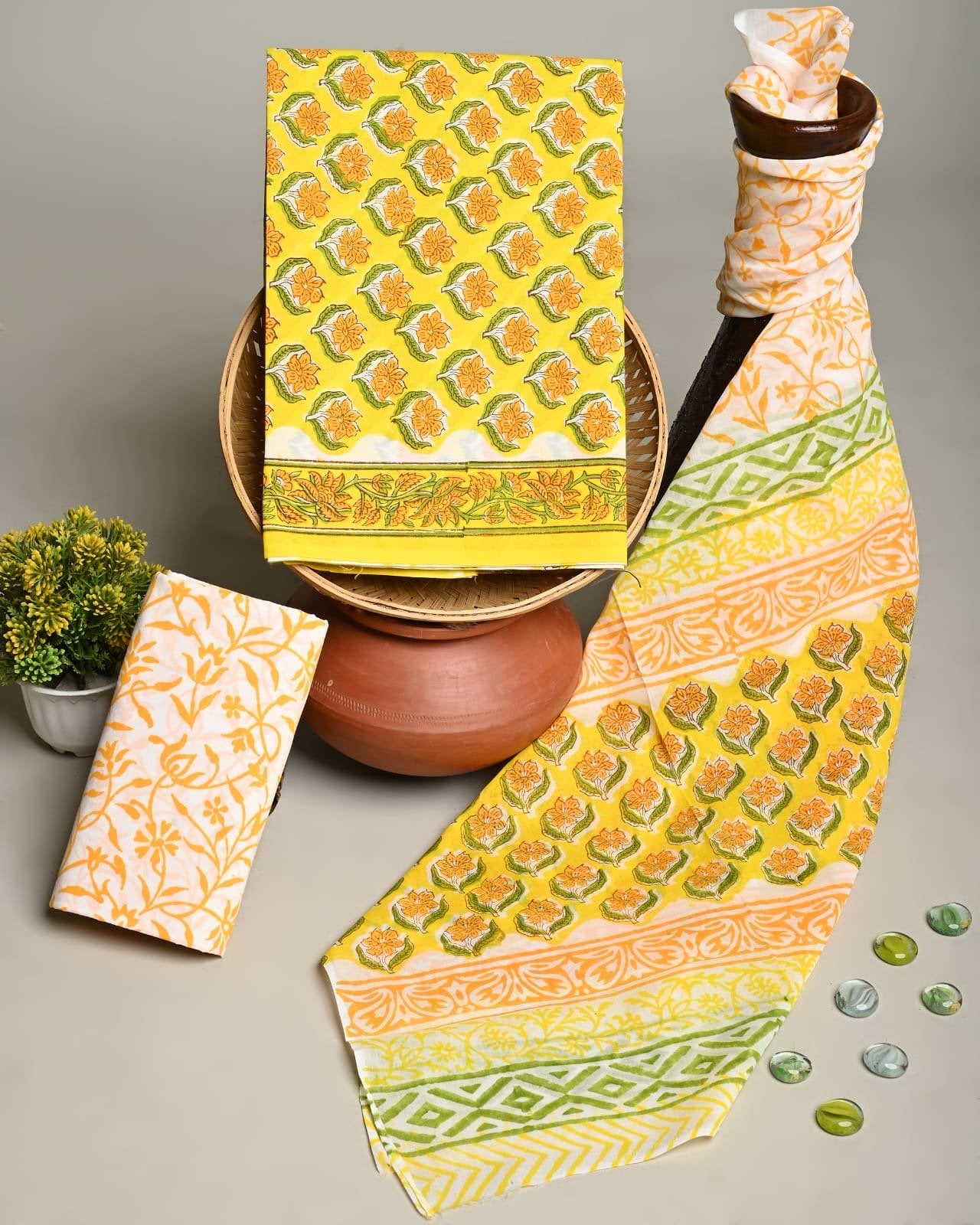 Dania Hand Block Printed Suit Set