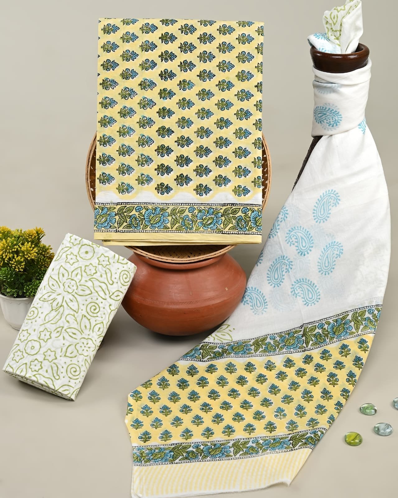 Seren Hand Block Printed Suit Set