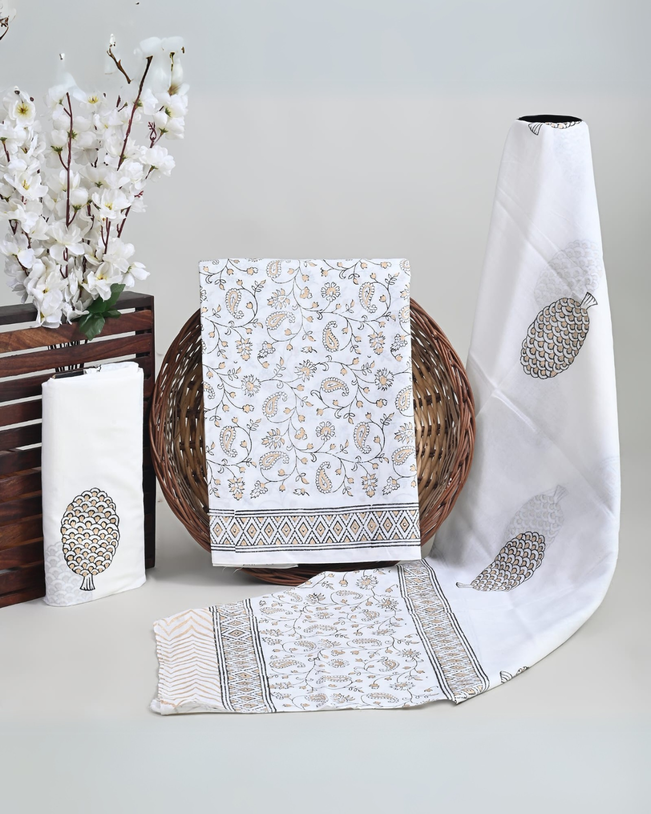 Grace Hand Block Printed Suit Set