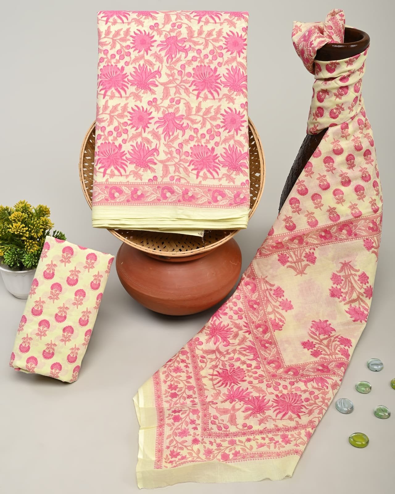 Blushbloom Hand Block Printed Suit Set