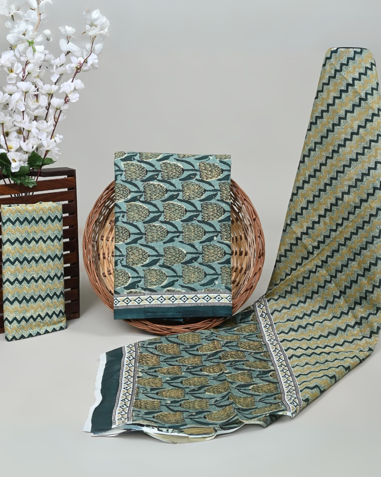 Mehreen Hand Block Printed Suit Set