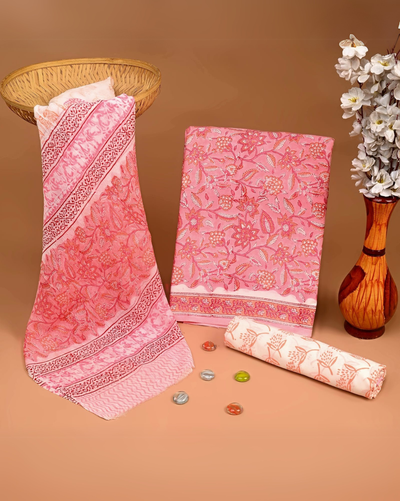 Rosavie Hand Block Printed Suit Set