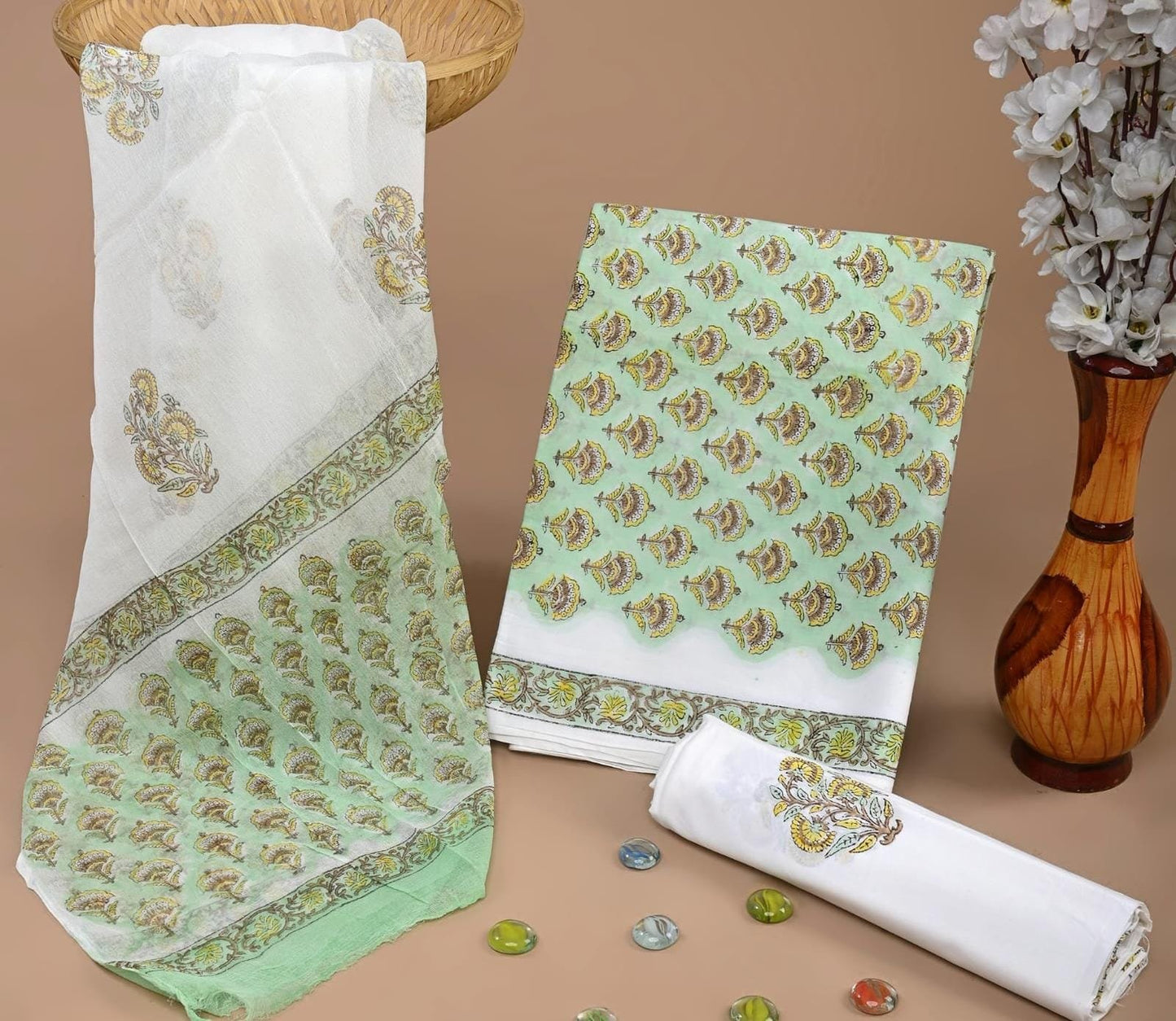 Zareen Hand Block Printed Suit Set