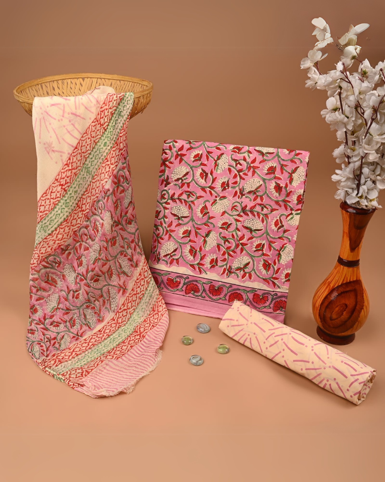 Rosewood Hand Block Printed Suit Set