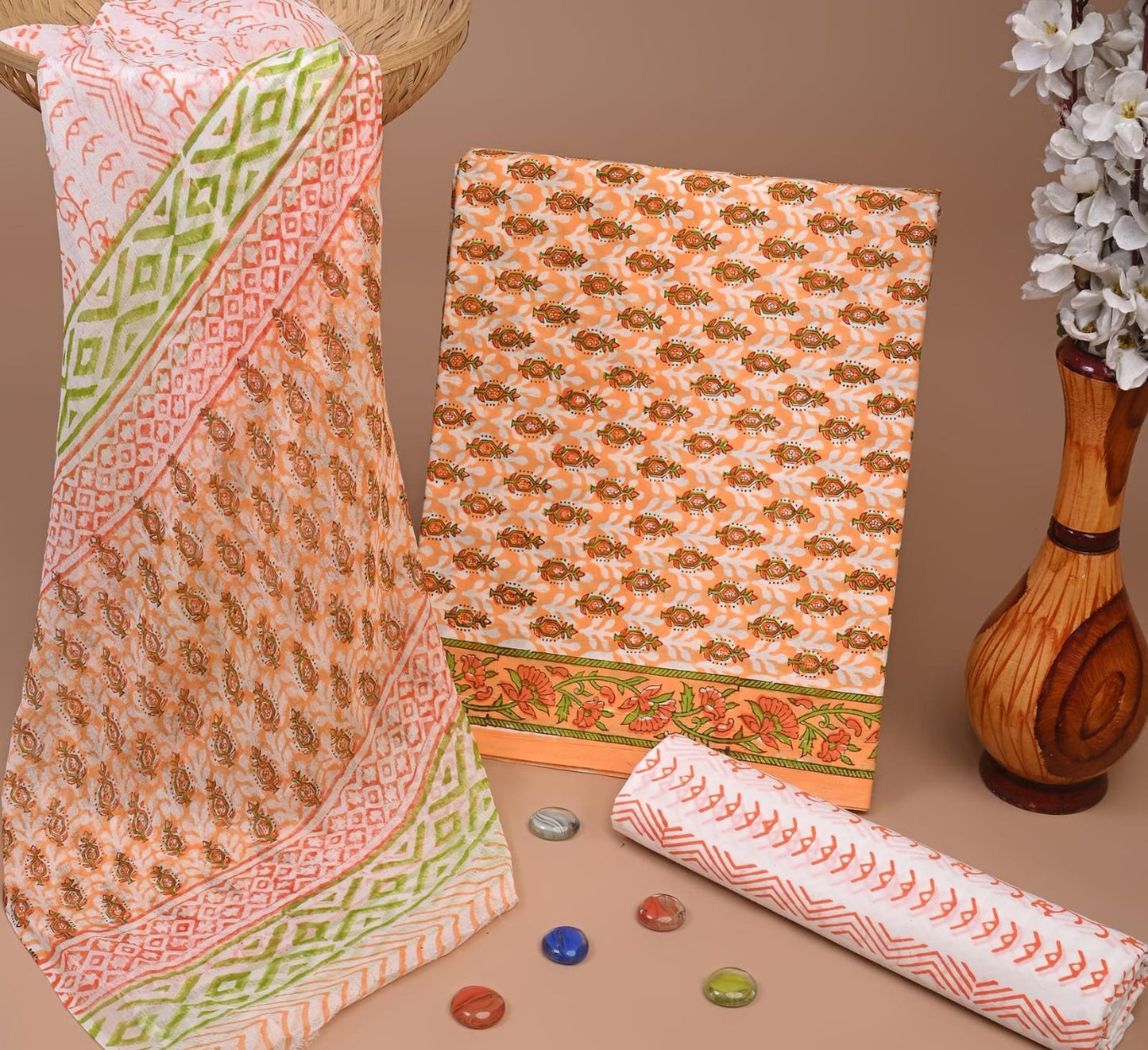 Yasira Hand Block Printed Suit Set