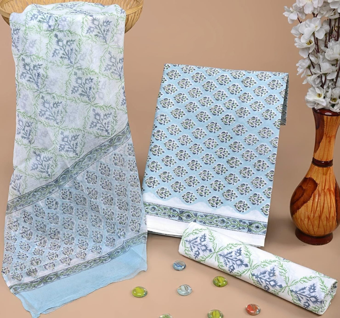 Zayana Hand Block Printed Suit Set