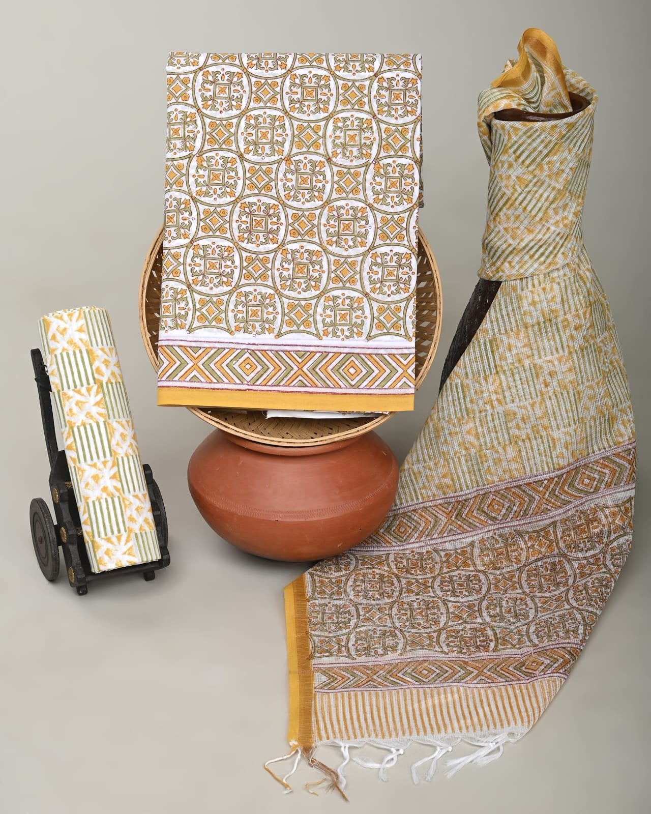 Meherza Hand Block Printed Suit Set