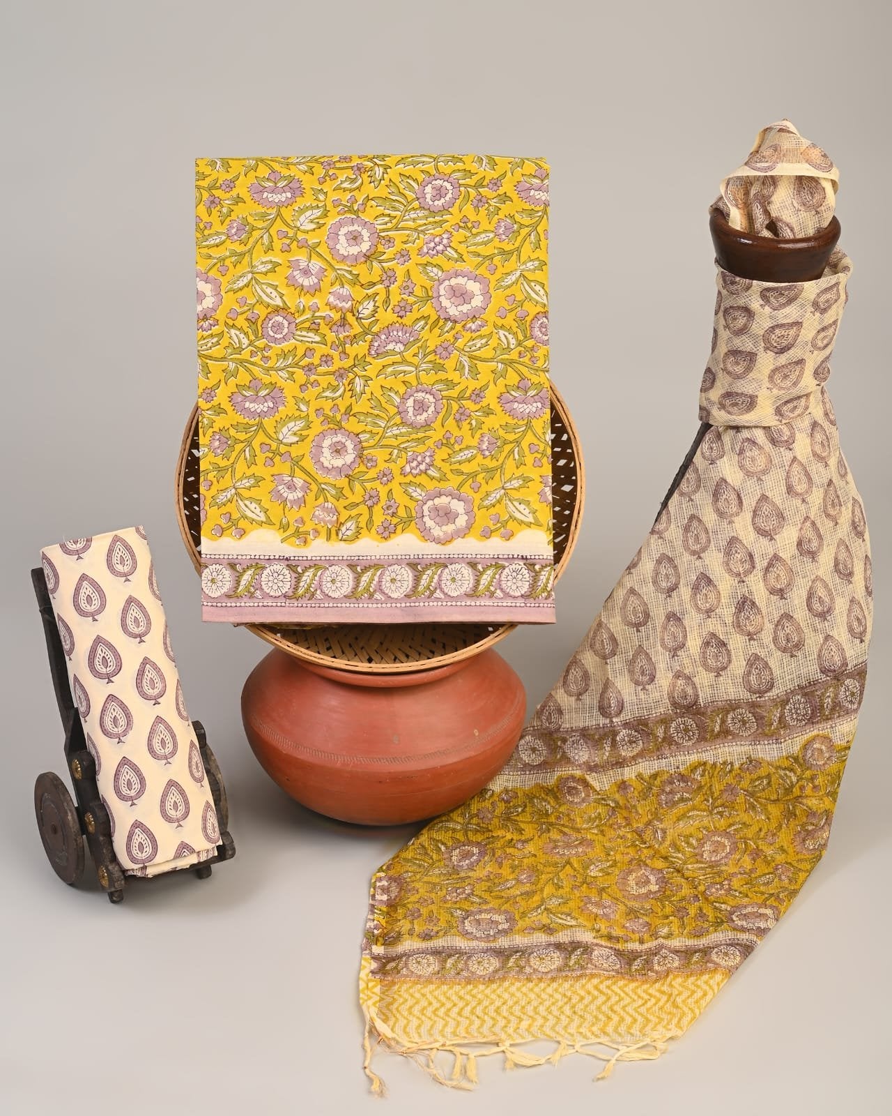 Zaflora Hand Block Printed Suit Set