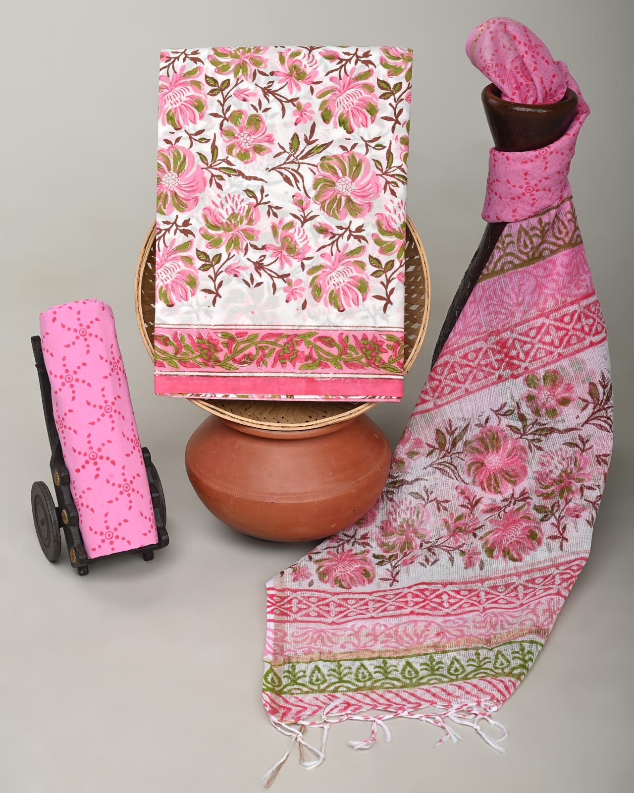 Amarella Hand Block Printed Suit Set