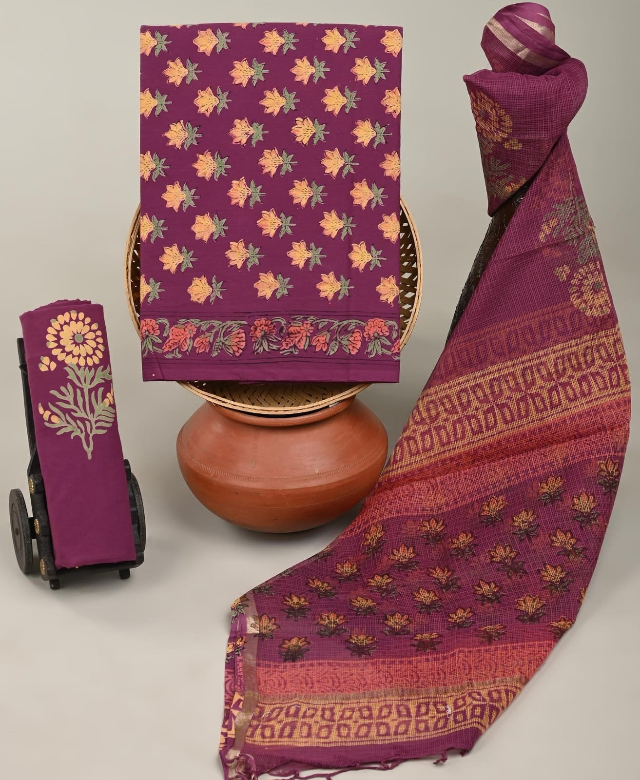 Florona Hand Block Printed Suit Set