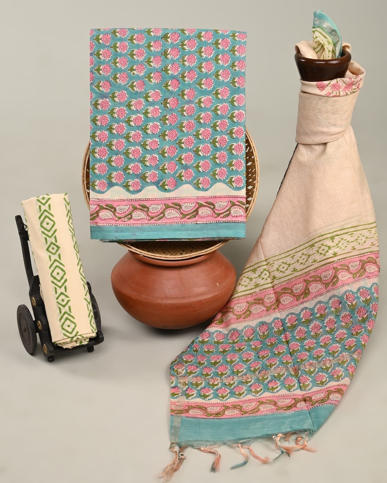Bloomist Hand Block Printed Suit Set