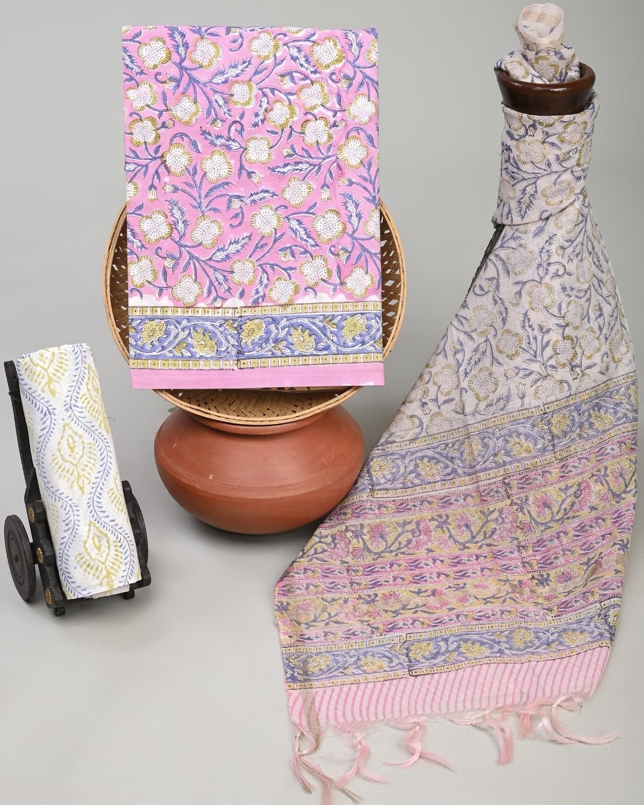 Dawnelle Hand Block Printed Suit Set