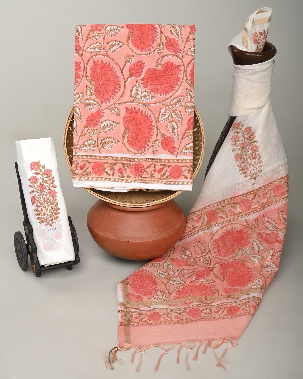 Pomira Hand Block Printed Suit Set