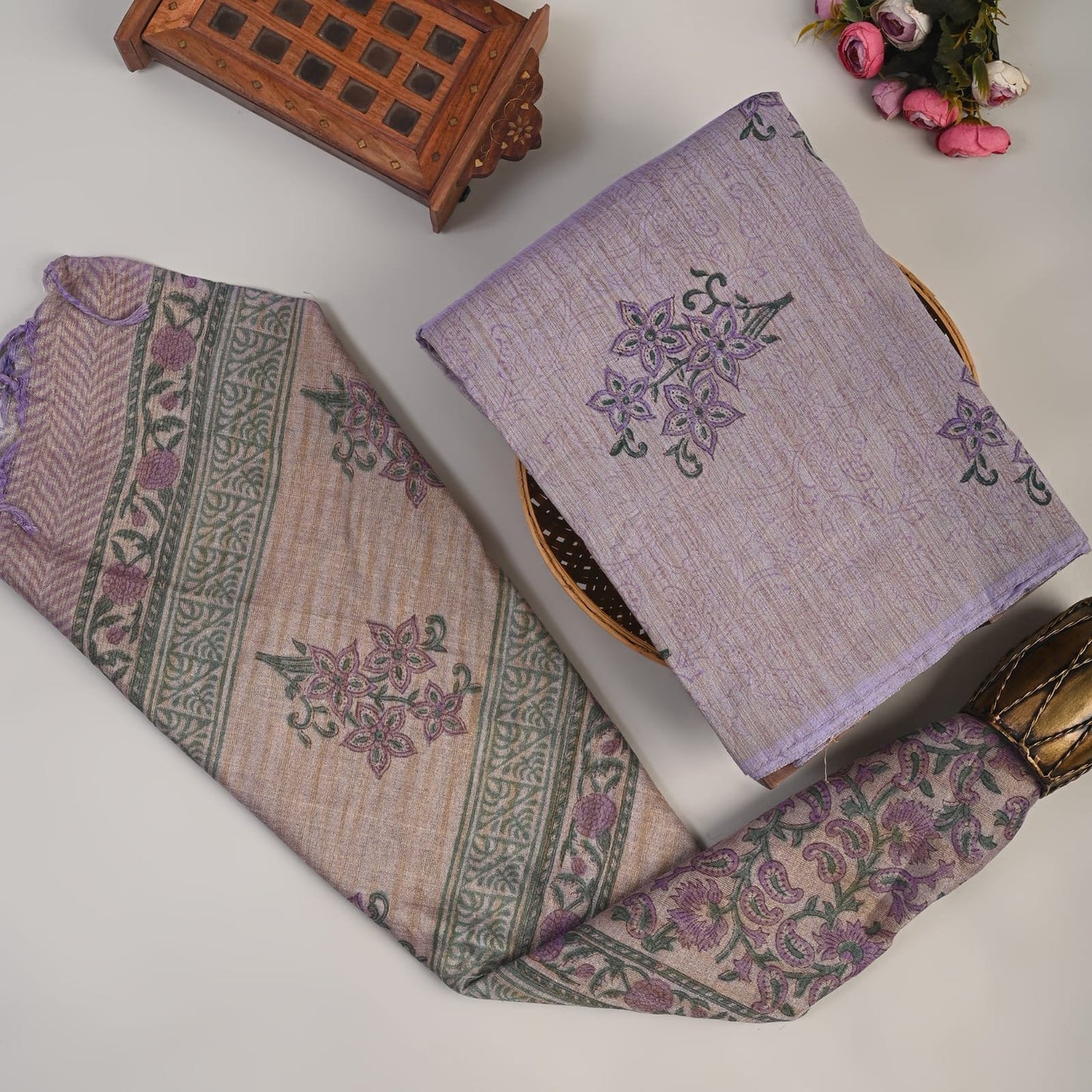 Zanara Khadi Top And Dupatta Set
