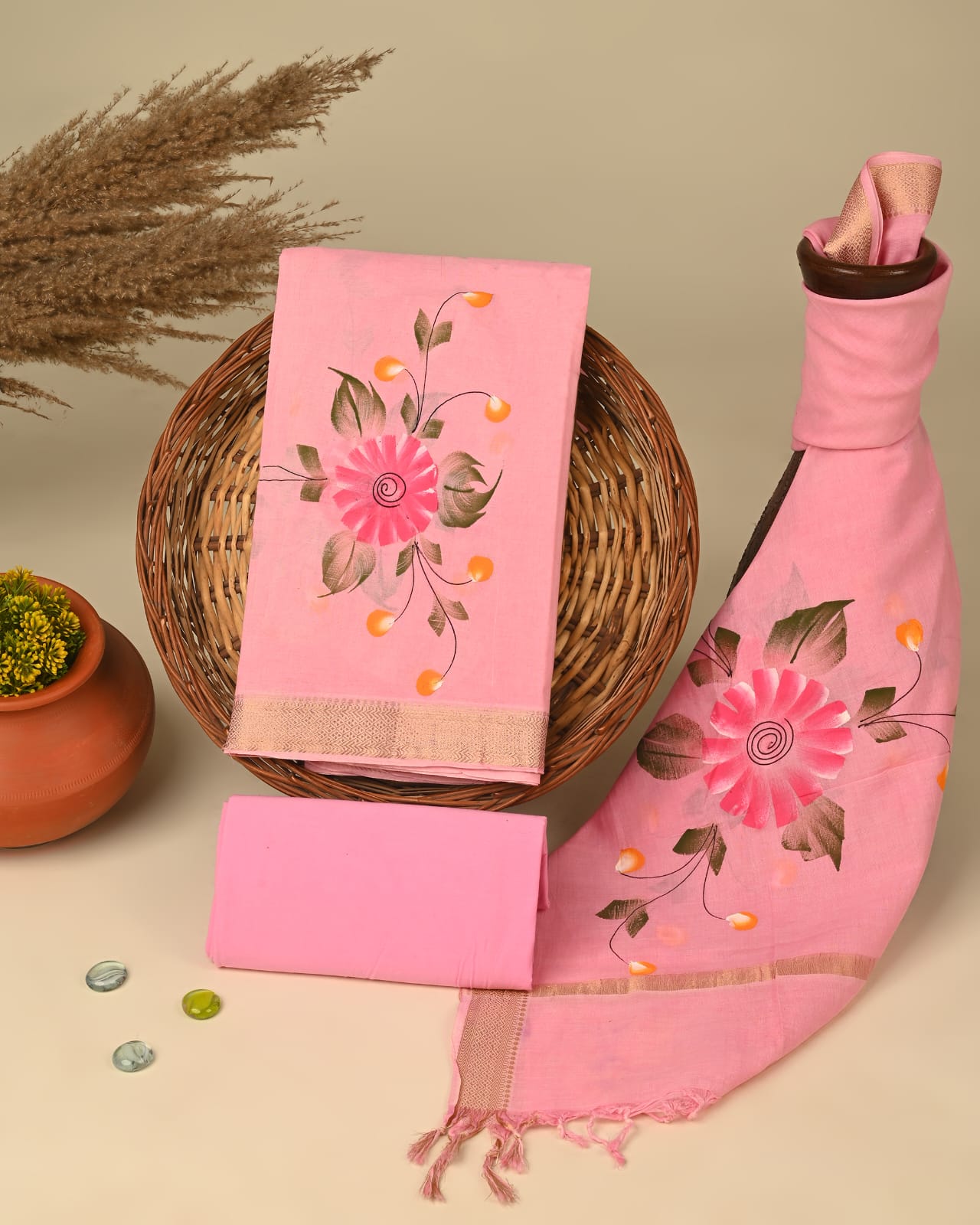 South Cotton Mangalgiri Suit Sets