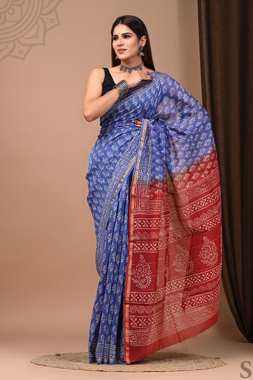 Meghrang Chanderi Silk Saree