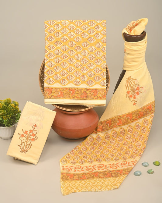Saffrel Hand Block Printed Suit Set