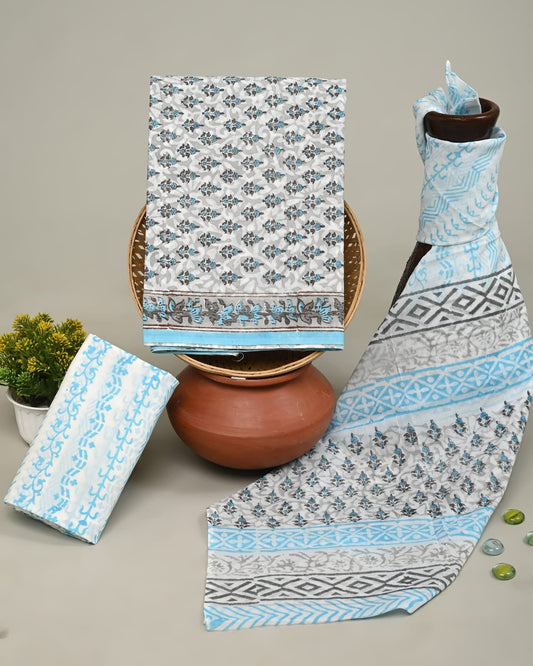Seabreeze Hand Block Printed Suit Set