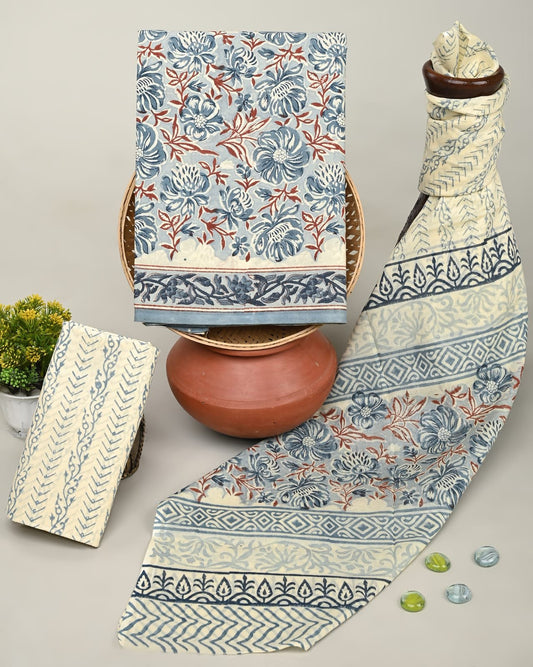 Blossette Hand Block Printed Suit Set