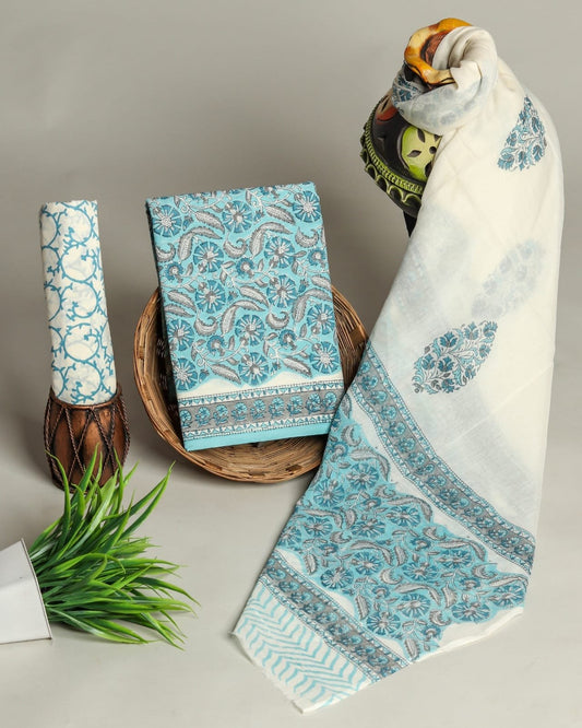 Firoza Hand Block Printed Suit Set