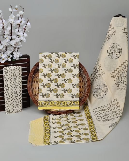 Mariglow Hand Block Printed Suit Set