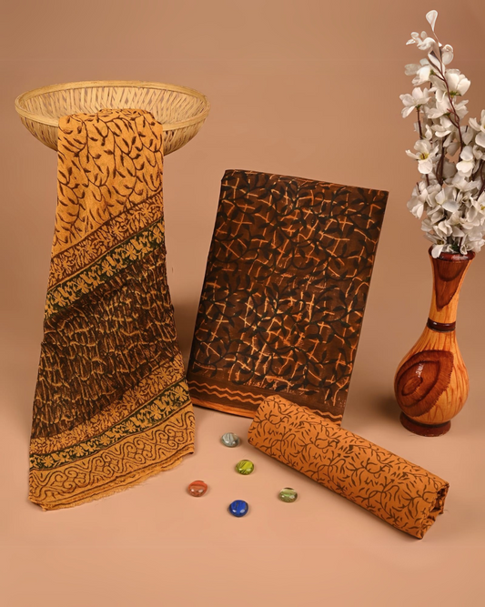 Earthen Hand Block Printed Suit Set