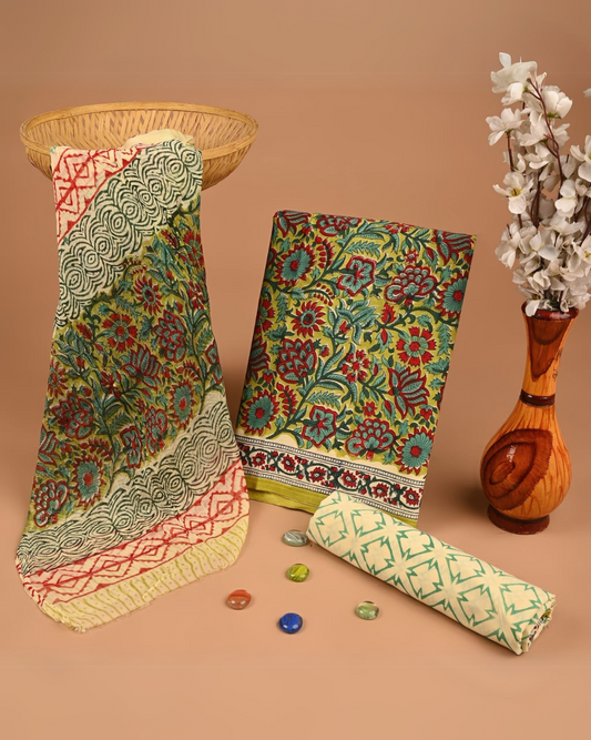 Mehkara Hand Block Printed Suit Set
