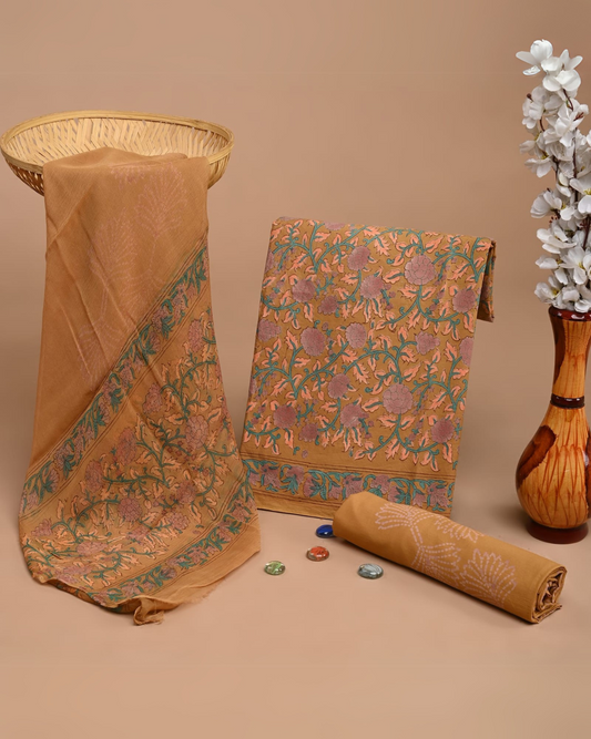 Clayora Hand Block Printed Suit Set