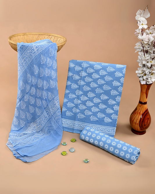 Frostea Hand Block Printed Suit Set