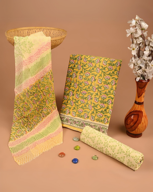 Mimosa Hand Block Printed Suit Set