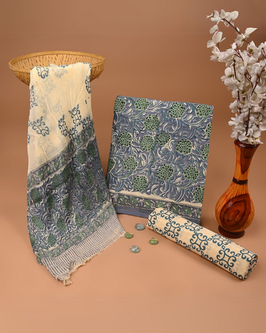 Verdelia Hand Block Printed Suit Set