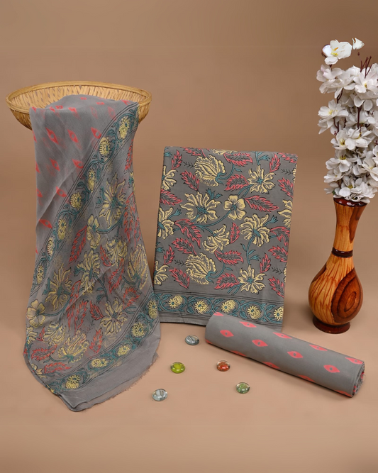 Gulrez Hand Block Printed Suit Set