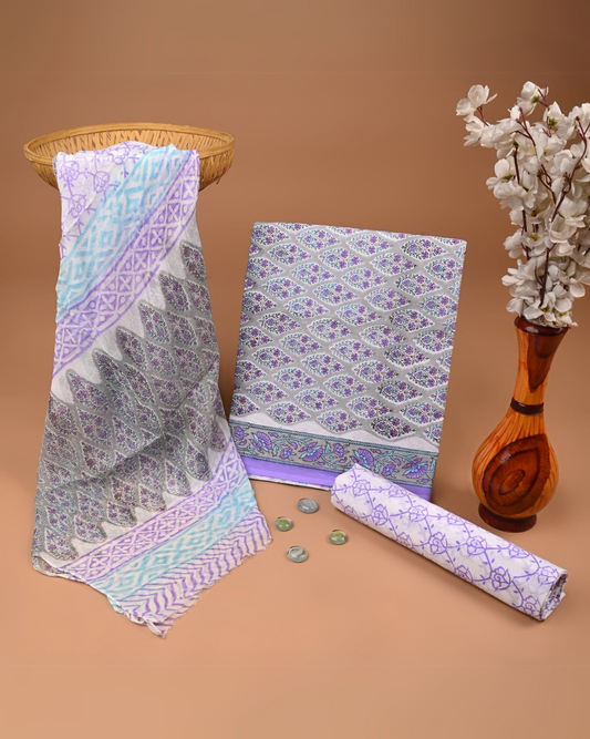 Amethra Hand Block Printed Suit Set
