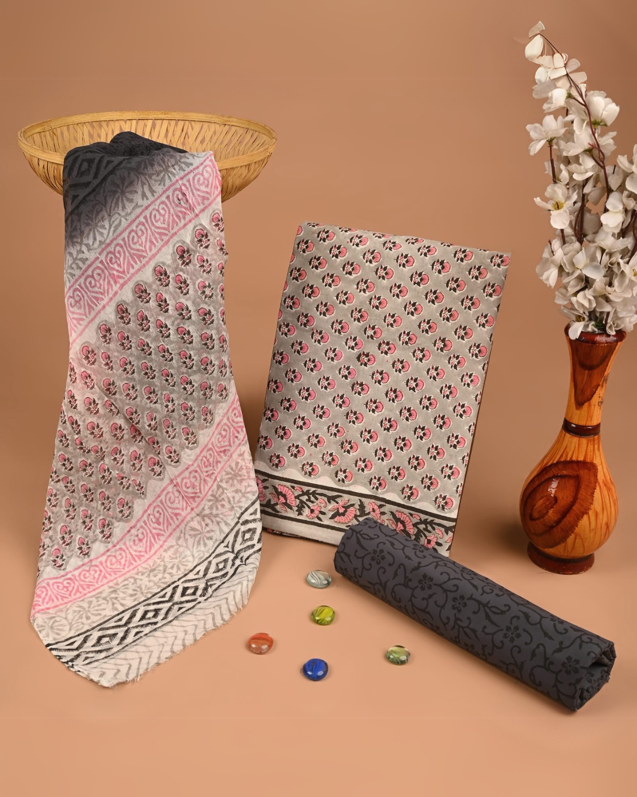 Rosetrail Hand Block Printed Suit Set