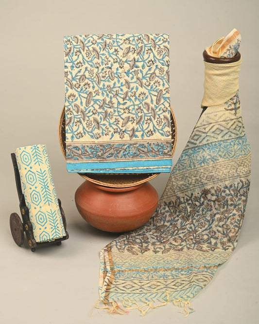 Bluemira Hand Block Printed Suit Set