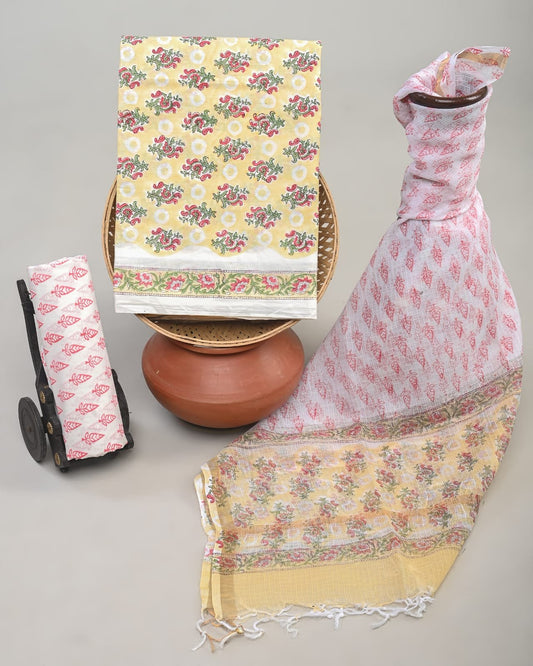Sunehri Hand Block Printed Suit Set