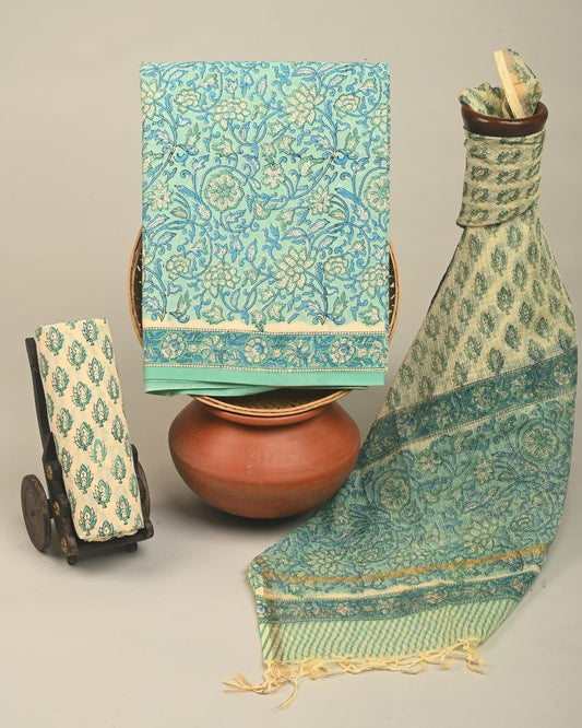 Meeraza Hand Block Printed Suit Set