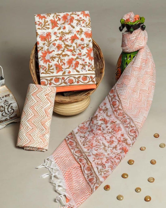 Zarrosa Hand Block Printed Suit Set