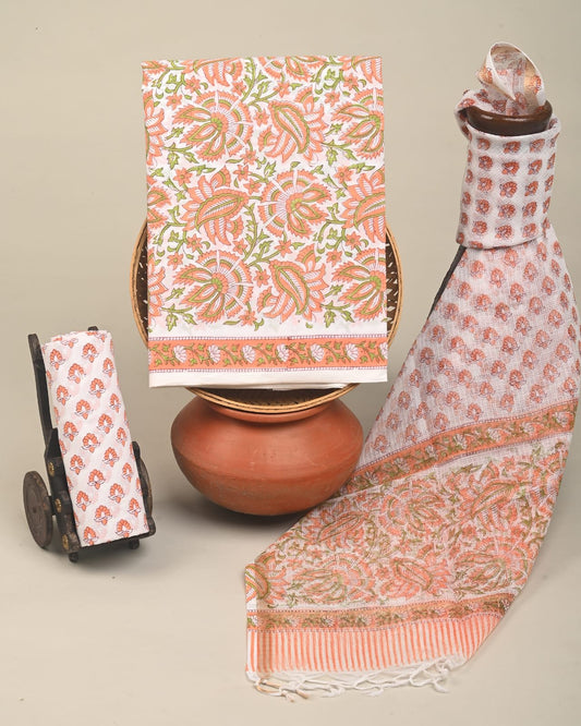 Sunvel Hand Block Printed Suit Set