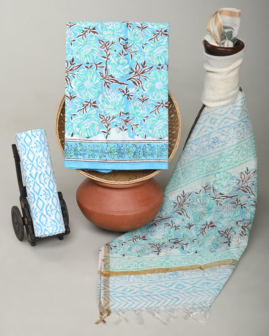 Mintavia Hand Block Printed Suit Set