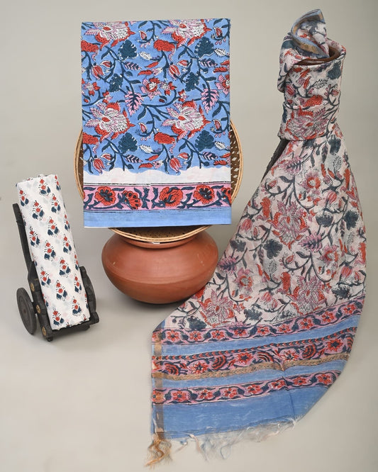 Indivine Hand Block Printed Suit Set