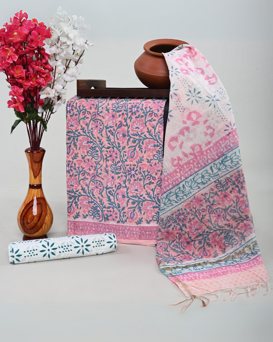 Coraline Hand Block Printed Suit Set