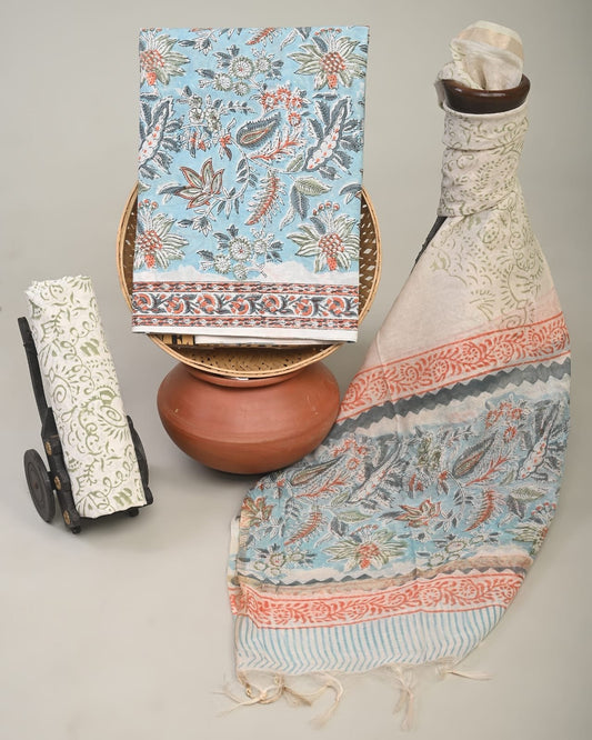 Terravine Hand Block Printed Suit Set