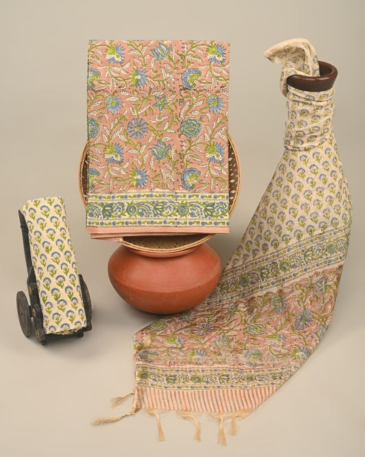 Clayvia Hand Block Printed Suit Set