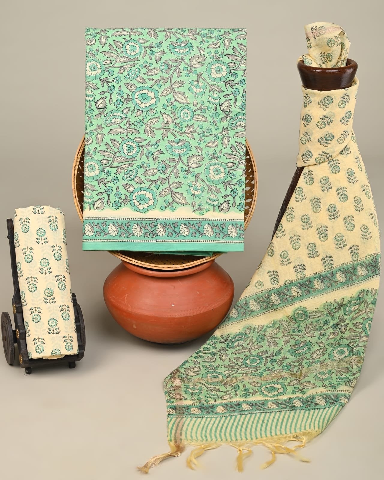 Verdessa Hand Block Printed Suit Set