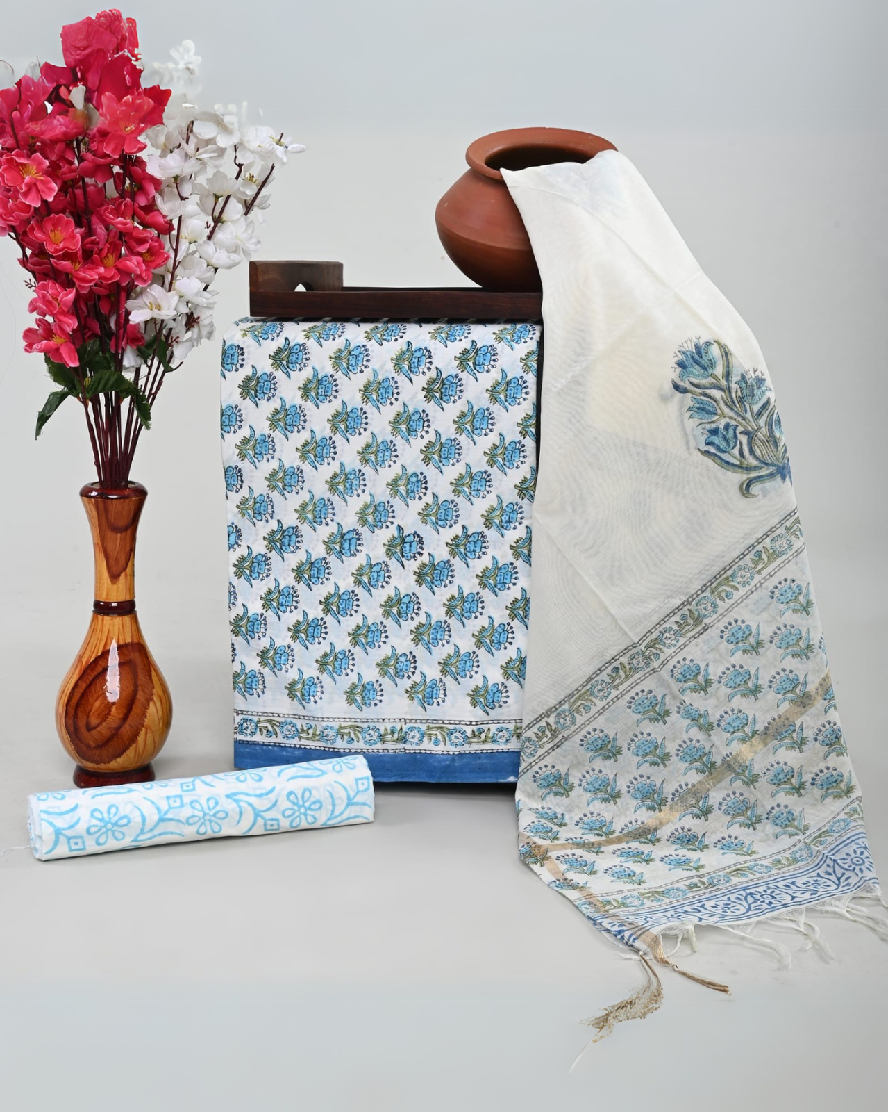 Ivoris Hand Block Printed Suit Set