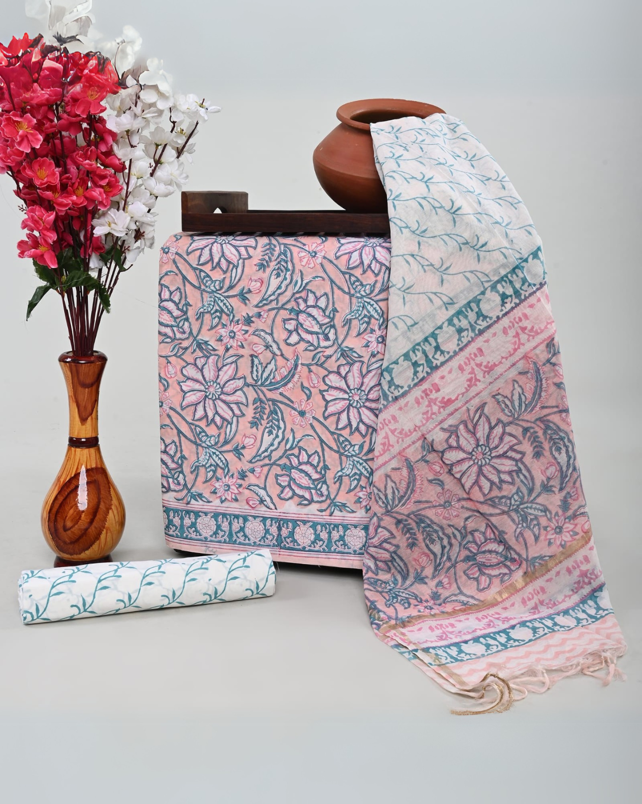 Rosienne Hand Block Printed Suit Set