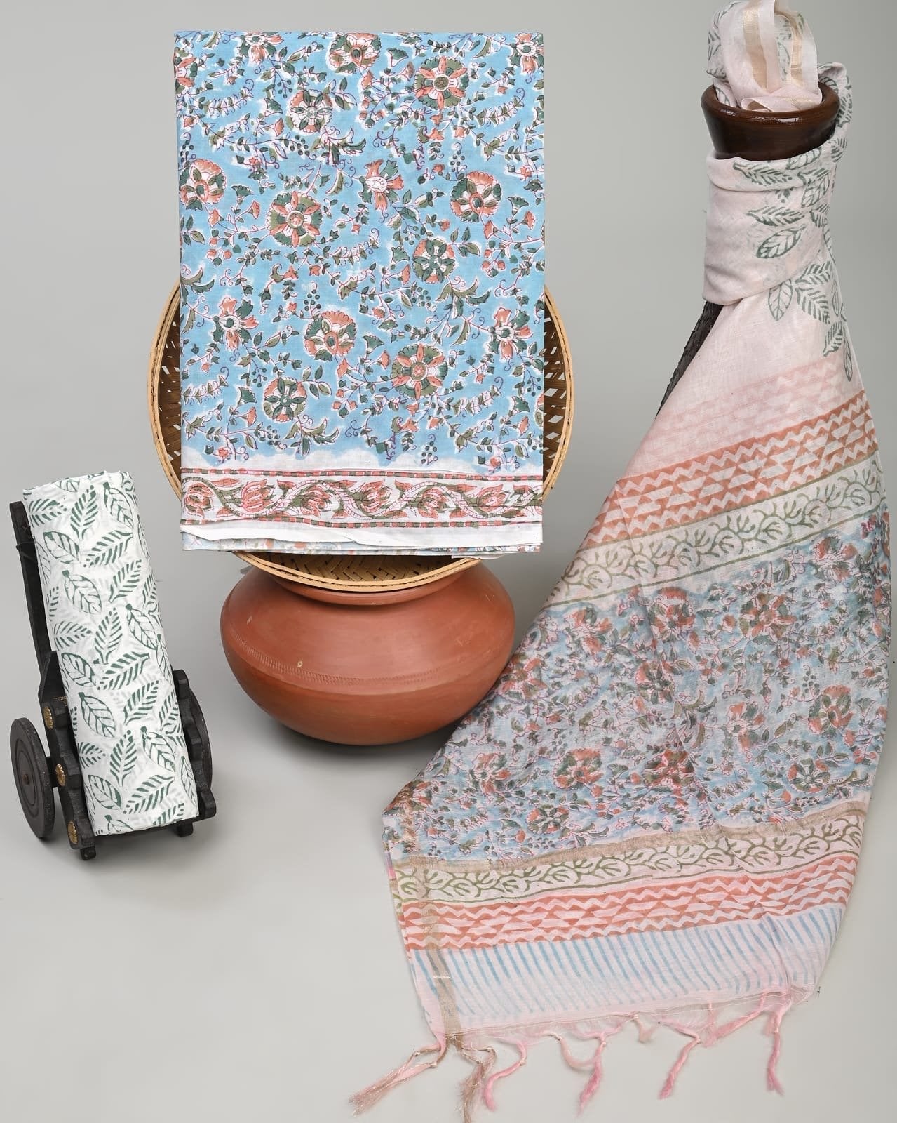 Breezia Hand Block Printed Suit Set