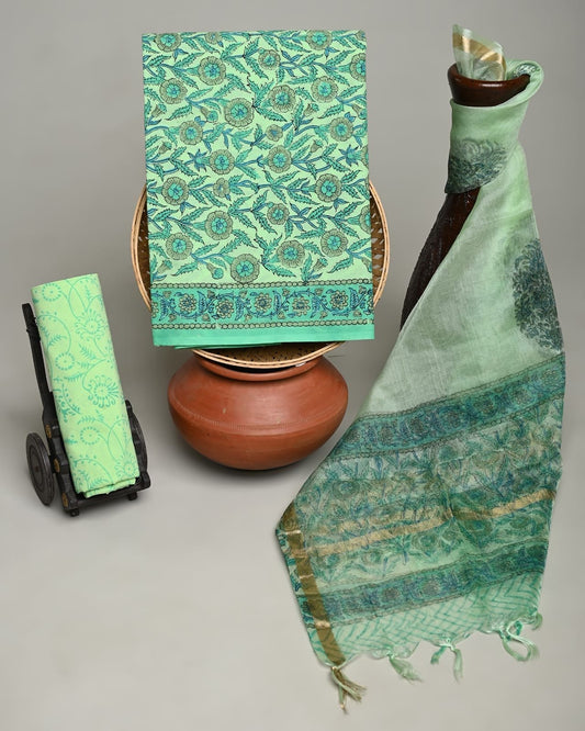 Panna Hand Brush Printed Suit Set